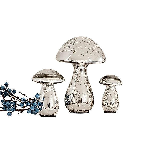 Mirabeau Weihnachtsfigur Deko-Pilze 3er Set Périgord günstig online kaufen