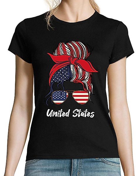 Youth Designz Print-Shirt USA Flagge Damen günstig online kaufen