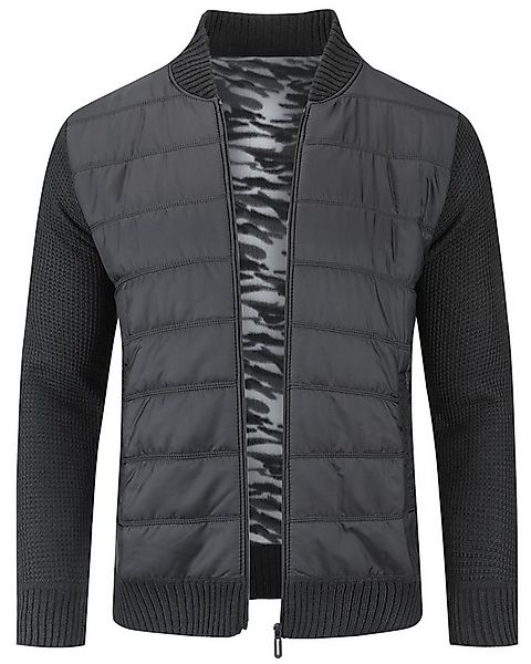 Allthemen Strickjacke Herren Patchwork-Design Cardigan mit Reißverschluss günstig online kaufen