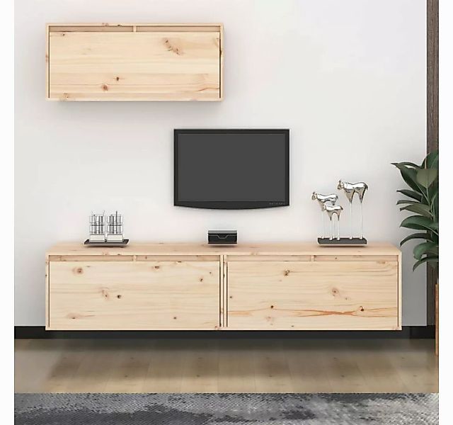 vidaXL TV-Schrank TV-Schränke 3 Stk Massivholz Kiefer Lowboard Lowboard günstig online kaufen