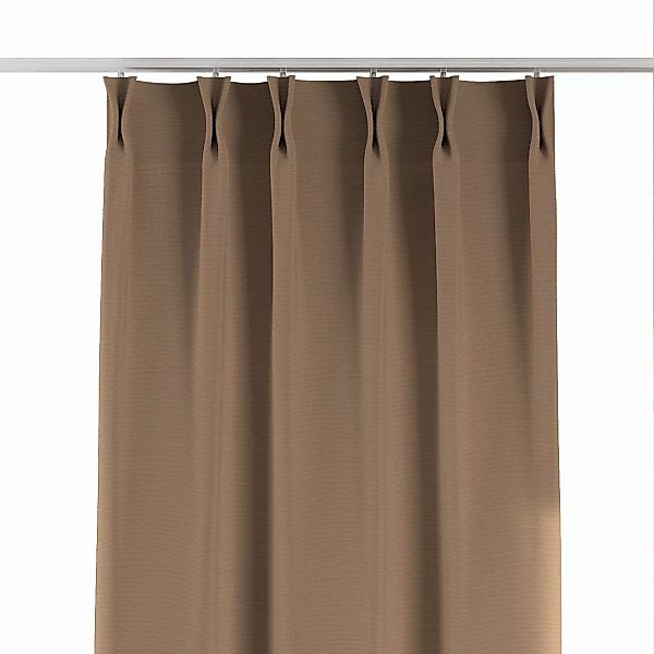 Vorhang mit flämischen 2-er Falten, hellbraun, Quadro (136-09) günstig online kaufen