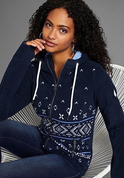 KangaROOS Fleecejacke mit Norweger Muster günstig online kaufen