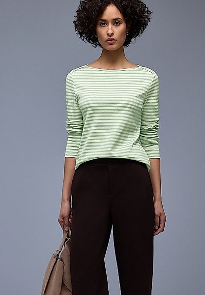 STREET ONE Langarmshirt in Streifen-Optik günstig online kaufen