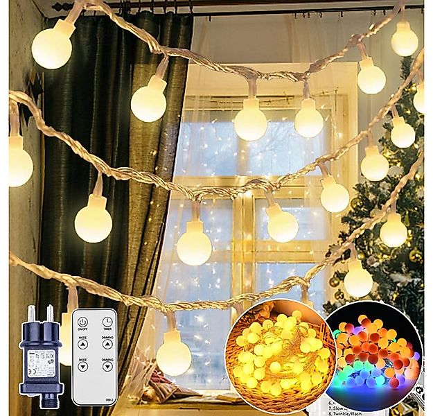 XERSEK Lichterkette 20M 150LED Kugel Partybeleuchtung Strom, Globe Lichterk günstig online kaufen