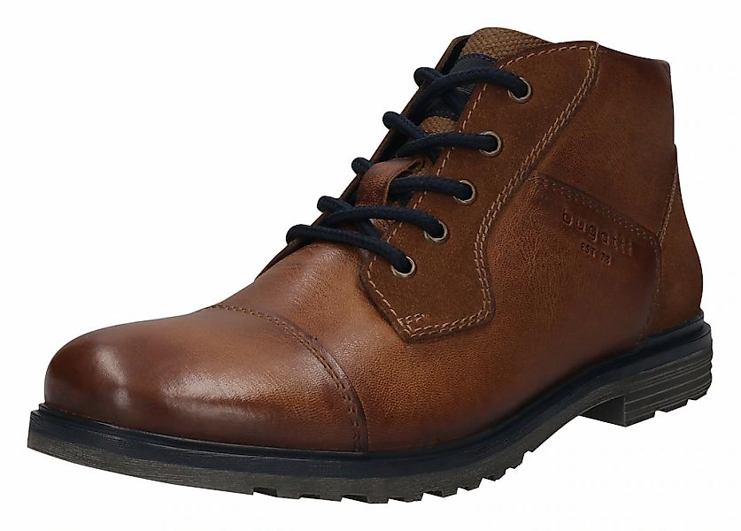 bugatti Schnürboots, Boots, Herrenschuh, Stiefelette mit seitlichem Logo-Br günstig online kaufen