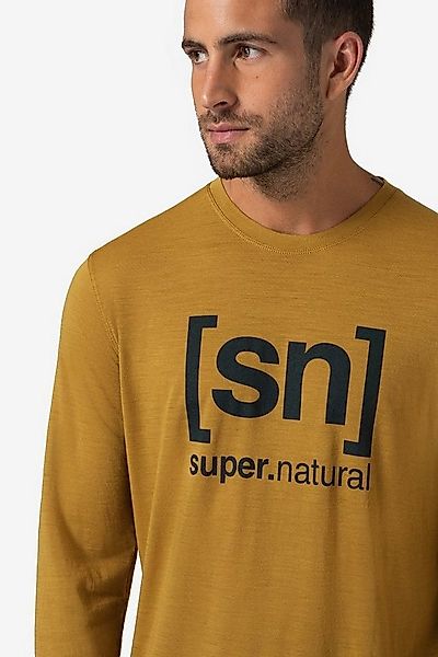 SUPER.NATURAL Langarmshirt für Herren, Merino LOGO LS atmungsaktiv, weich günstig online kaufen