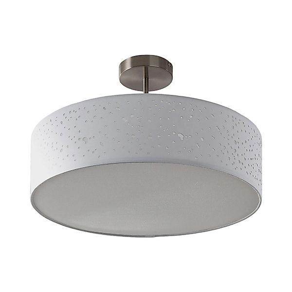 Lindby Deckenlampe Umma 9624199 Modern in Weiß aus Textil 3-flammig E27 Woh günstig online kaufen