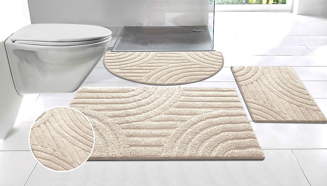 OTTO home Badematte "Regona Scandi, Badvorleger, Badezimmer Teppich, Duschv günstig online kaufen