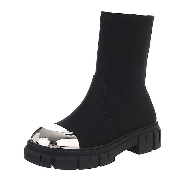 Ital-Design Damen Bikerschuhe Biker Westernstiefelette (87124869) günstig online kaufen