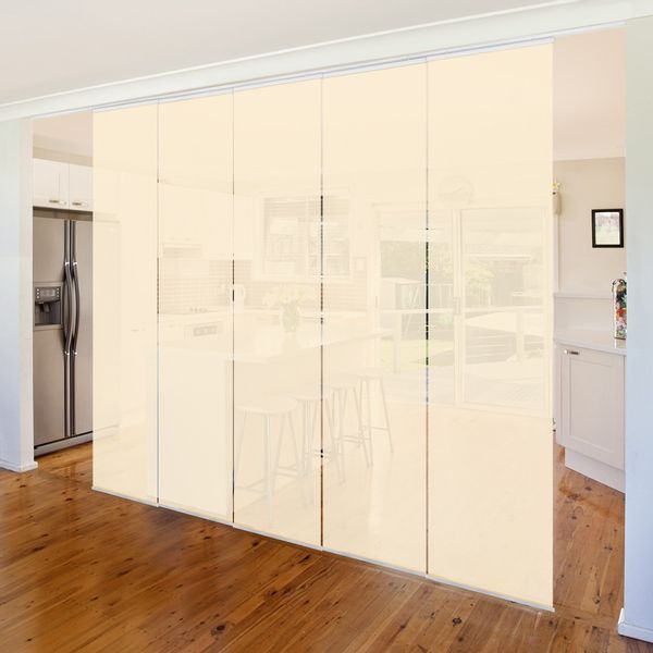 Bilderdepot24 Schiebegardine modern Flächenvorhang blickdicht Crème günstig online kaufen