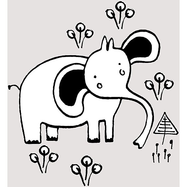 Komar Bild »Scribble Elephant« Tiere 1 Stk. tlg. Wandbild zur Dekoration - günstig online kaufen
