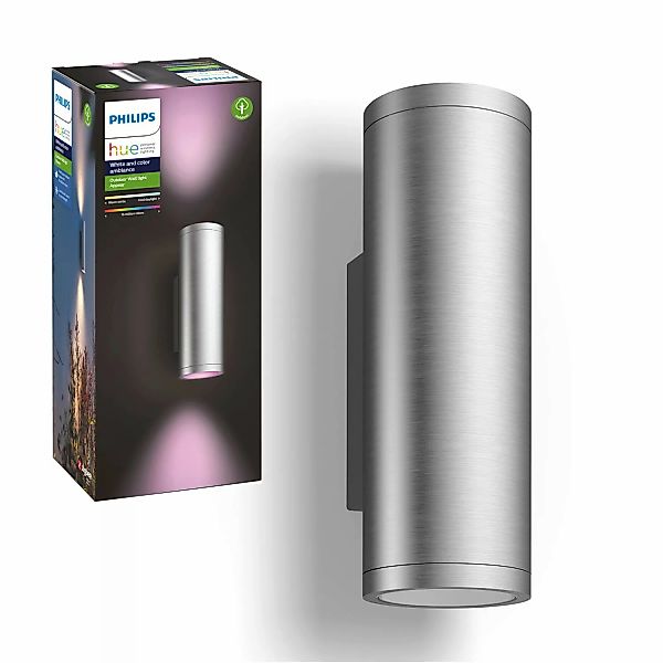 Philips Hue White & Color Ambiance Wandleuchte Appear 1.200 lm Edelstahl günstig online kaufen