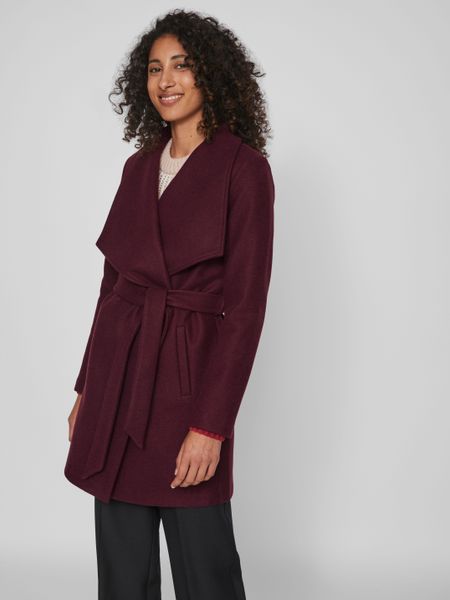 Vila Kurzmantel VICOOLEY COLLAR BELT COAT günstig online kaufen