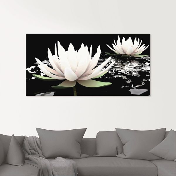 Artland Glasbild "Zwei Lotusblumen auf dem Wasser" 1 Stk. tlg. in verschied günstig online kaufen