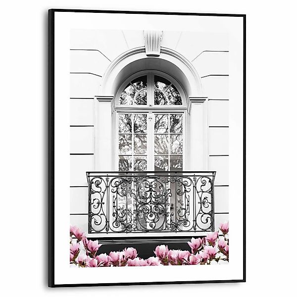 Reinders Poster "Romantischer Balkon", Wohnzimmer - Schwarz-Weiß - MDF - Ge günstig online kaufen
