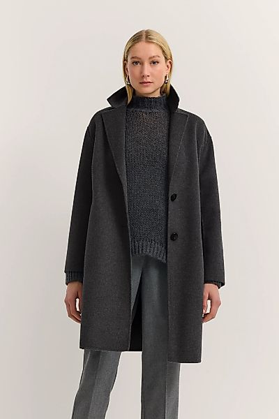 bugatti Kurzmantel "Loose Fit", mit Knopfleiste und aus weichem Woll-Mix günstig online kaufen