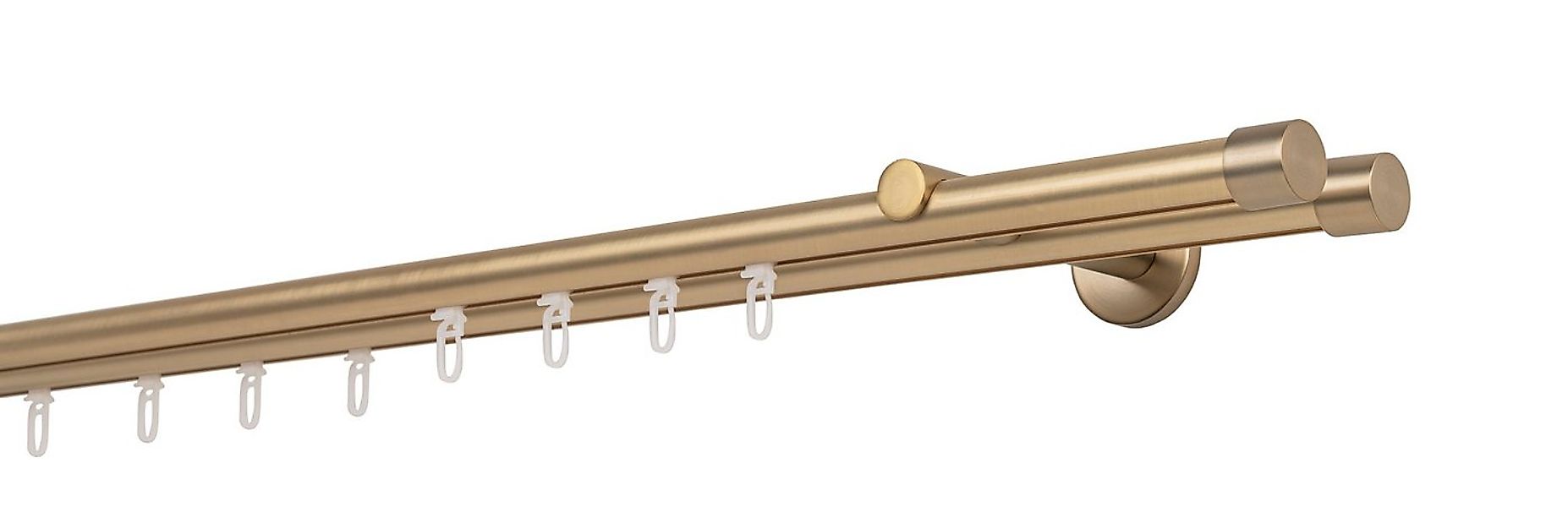 ondeco Gardinenstange Profil Wandabstand 12cm Kappe, Ø 20 mm, 2 läufig-läuf günstig online kaufen