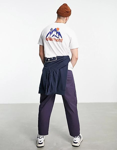 Element – Goletta – T-Shirt in Weiß mit Print auf der Rückseite günstig online kaufen