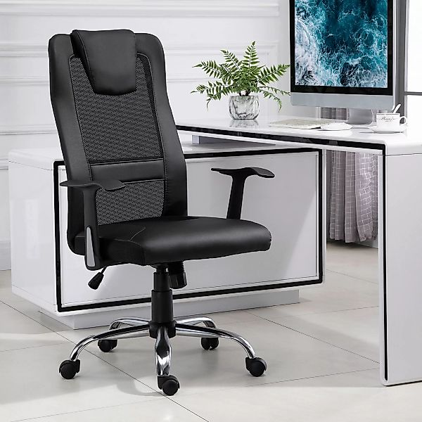Vinsetto Bürostuhl ergonomisch schwarz günstig online kaufen
