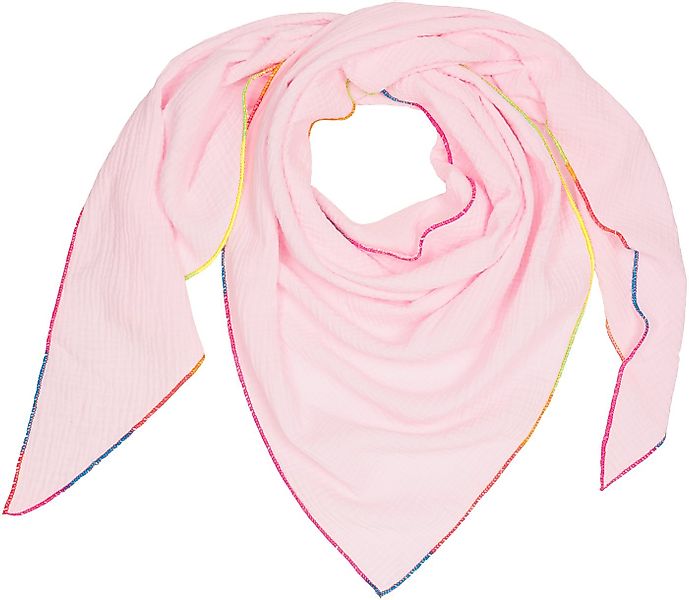 Caspar Modeschal Damen Dreieckstuch Musselin Schal XXL Baumwolle Neon Overl günstig online kaufen