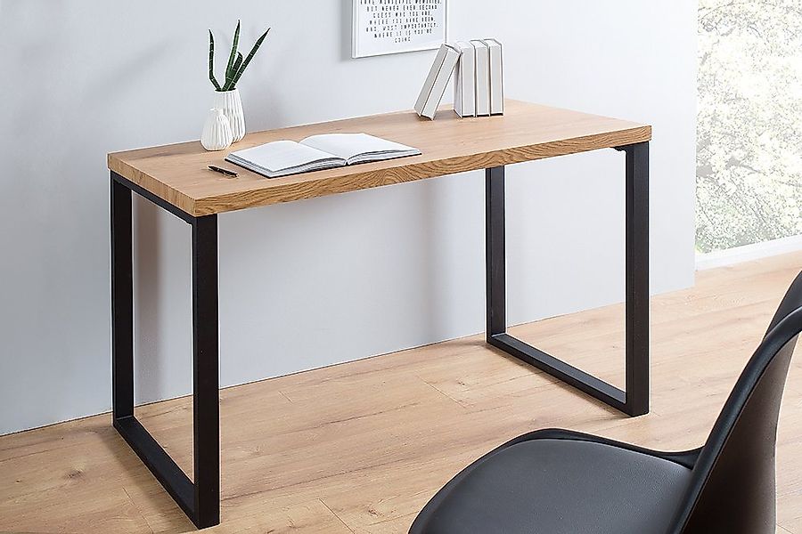 riess-ambiente Schreibtisch OAK DESK 120cm natur / schwarz, Arbeitszimmer · günstig online kaufen
