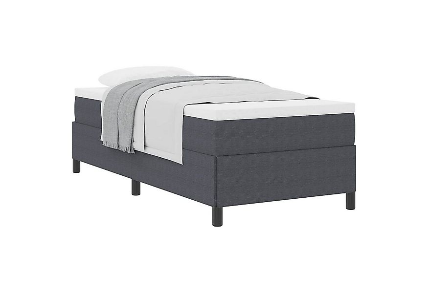 vidaXL Bett Boxspringbett Dunkelgrau 80 x 200 cm Samt (1-tlg) günstig online kaufen