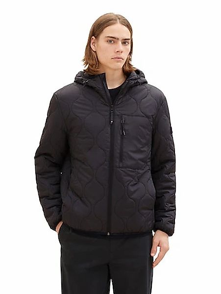 TOM TAILOR Denim Steppjacke, mit Kapuze, mit Logo-Badge am Ärmel günstig online kaufen