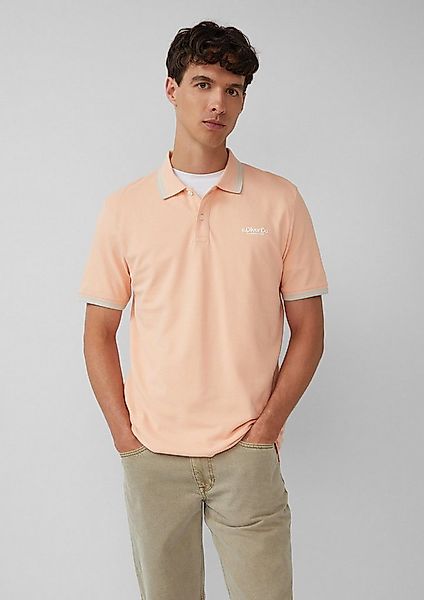 s.Oliver Kurzarmshirt Polo-Shirt Piqué-Poloshirt mit Kontrastdetails und Lo günstig online kaufen