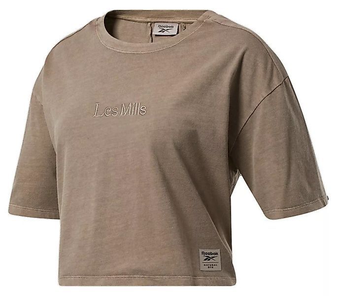 Reebok Les Mills Crop Nat Dye Kurzärmeliges T-shirt M Boulder Grey günstig online kaufen