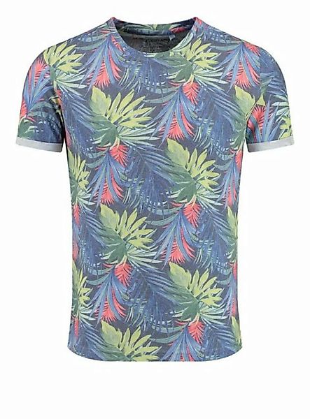 Key Largo T-Shirt MT00488 Leaf Hawaii Look Blumenmuster Rundhalsauschnitt a günstig online kaufen