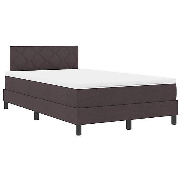 vidaXL Boxspringbett mit Matratze Dunkelbraun 120 x 200 cm Stoff 3338758 günstig online kaufen