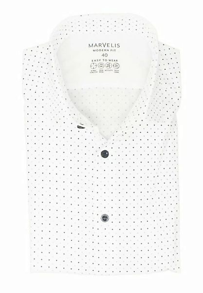 MARVELIS Businesshemd Easy To Wear Hemd - Modern Fit - Langarm - Punkte - W günstig online kaufen