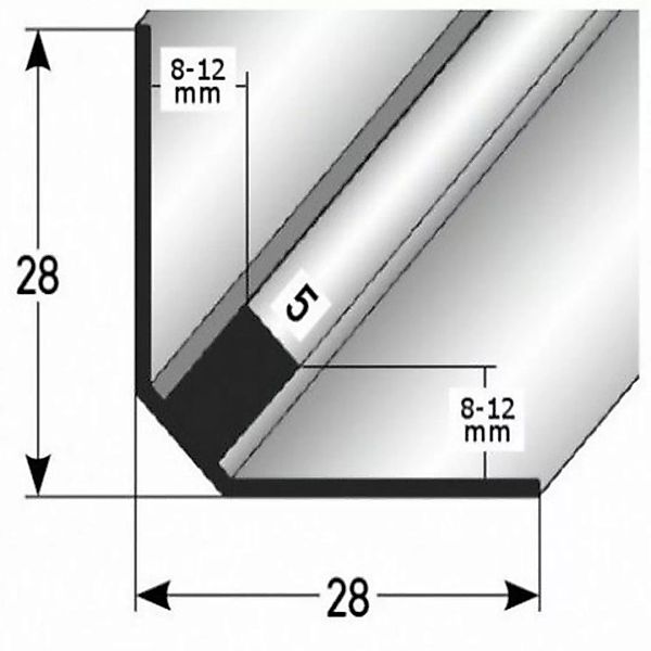 Treppeninnenecke "Ardmore", Einfassung: 8 - 12 mm (Edelstahl matt, gebohrt) günstig online kaufen