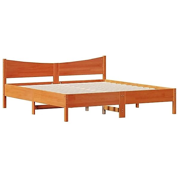 vidaXL Massivholzbett ohne Matratze Wachsbraun 200x200 Kiefernholz 3216359 günstig online kaufen