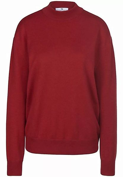 Pullover aus 100% Schurwolle Biella Yarn Peter Hahn rot günstig online kaufen