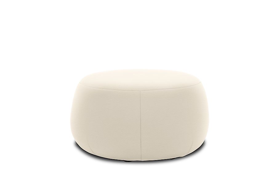 Hocker 800 012, Polsterhocker, Teddy-Stoff, 77 x 77 x 44 cm (BxTxH), creme günstig online kaufen