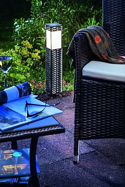 esotec LED Gartenleuchte Esotec Solarleuchte Rattan, günstig online kaufen