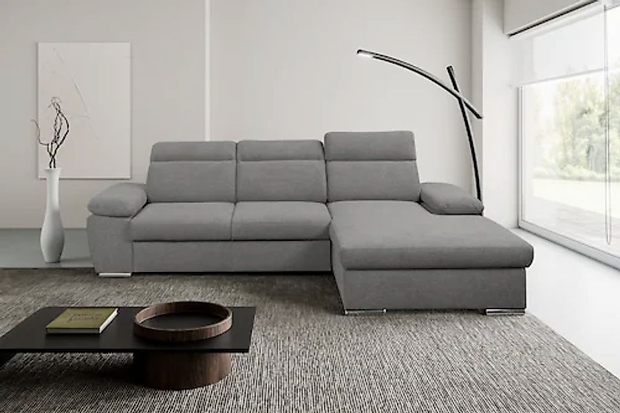 WERK2 Ecksofa »Palma modernes Schlafsofa mit Bettkasten, L-Form, B/T 282/18 günstig online kaufen