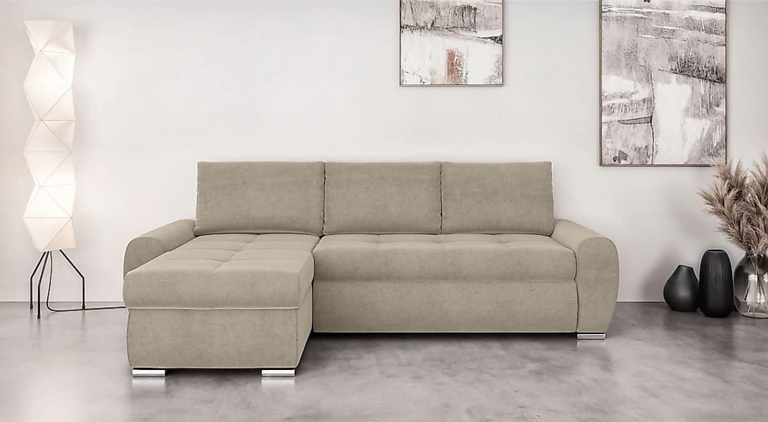 INOSIGN Ecksofa "HAVERHILL Schlafsofa mit Bettkasten, Maße B/H/T: 237/89/16 günstig online kaufen
