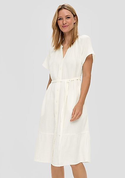 s.Oliver Minikleid Baumwollkleid mit Raffung und günstig online kaufen
