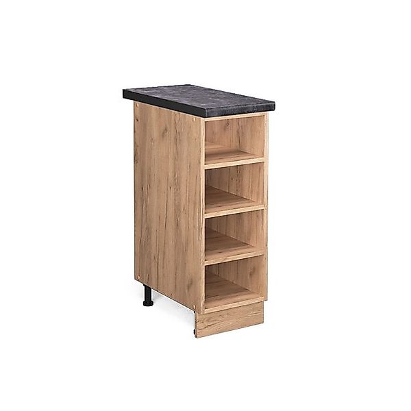 Vicco Küchenregal Fame-Line Offener Küchenschrank Goldkraft Eiche 30 cm AP günstig online kaufen