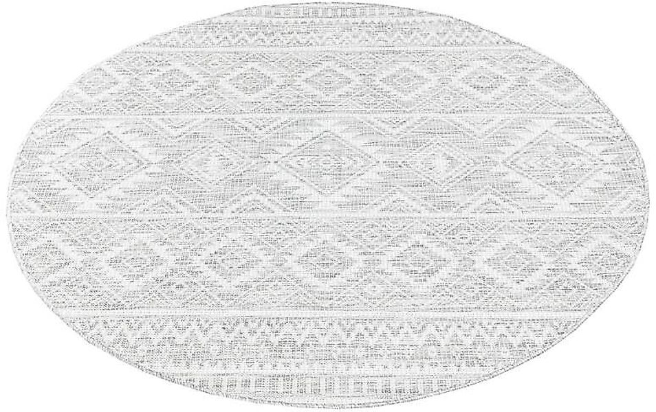 Carpet City Outdoorteppich »PALM3522« rund 5 mm Höhe Wetterfest & UV-bestän günstig online kaufen