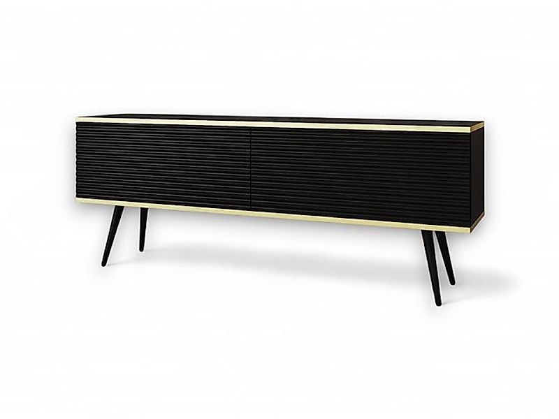 ROYAL24_MARKT TV-Schrank - Oris mit schwarzen Beinen – Glamour Style (135 c günstig online kaufen