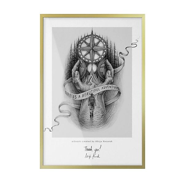 Tulup Bilderrahmen Fotorahmen 20x30 cm Gold Bilderrahmen Foto Bilderrahmen günstig online kaufen