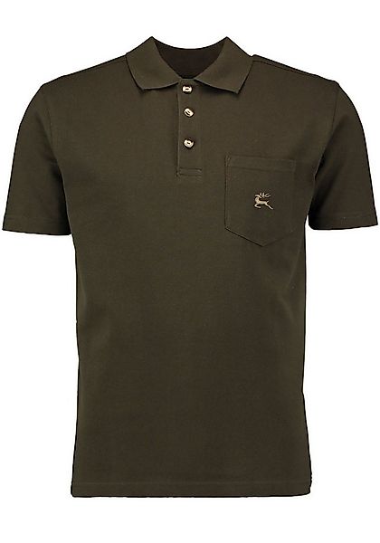OS Trachten Poloshirt Niwio Herren Kurzarmshirt mit Hirsch-Stickerei auf de günstig online kaufen