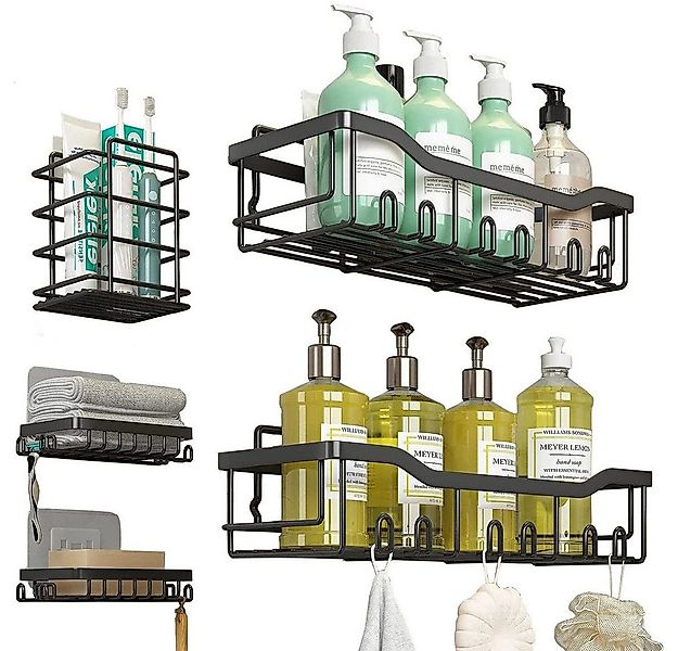 SURFOU Duschregal Duschablage Ohne Bohren 5er-Pack Organizer für Badezimmer günstig online kaufen