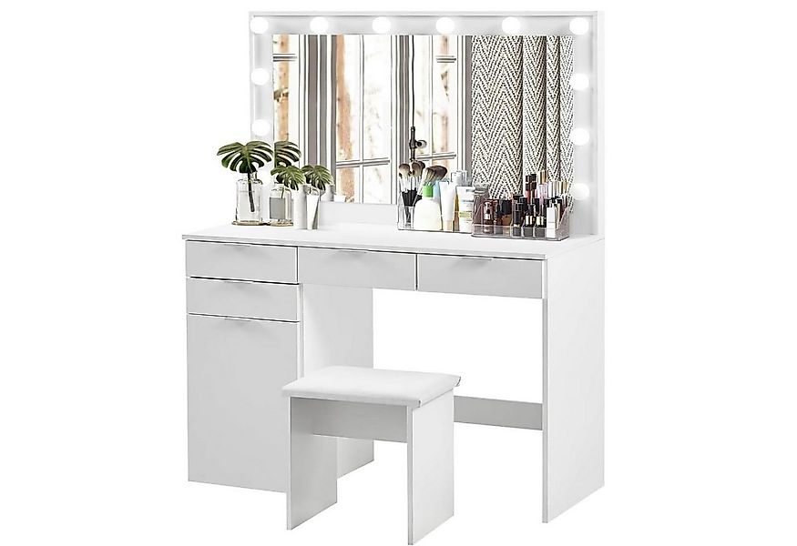 LOVONLIVE Schminktisch Schminktisch-Set mit Stuhl,Kosmetikschrank,mit USB-A günstig online kaufen