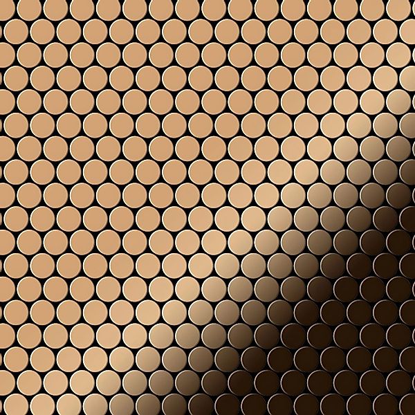 ALLOY Mosaik Fliese Massiv Metall Titan Hochglänzend Kupfer 1,6mm Stark Pen günstig online kaufen