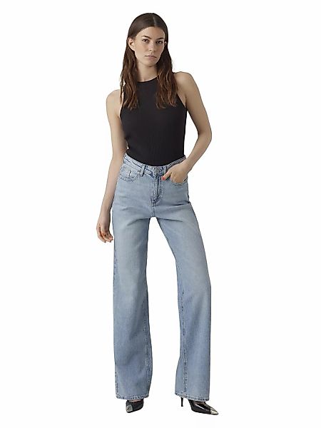 Vero Moda Damen Jeans VMTESSA HR WIDE RA339 Wide Fit - Blau - Light Blue De günstig online kaufen