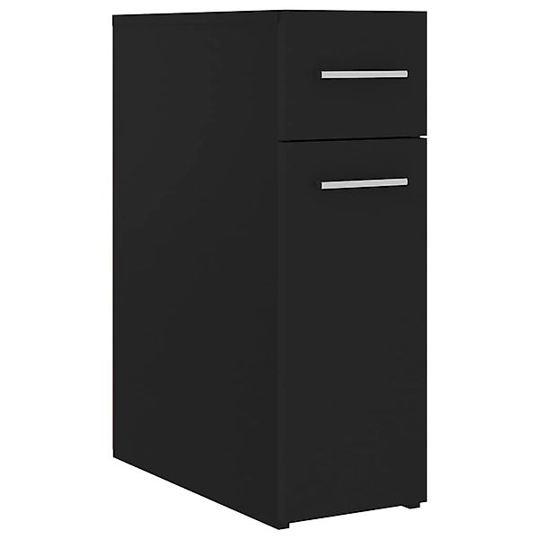 Apothekerschrank Schwarz 20x45,5x60 Cm Spanplatte günstig online kaufen
